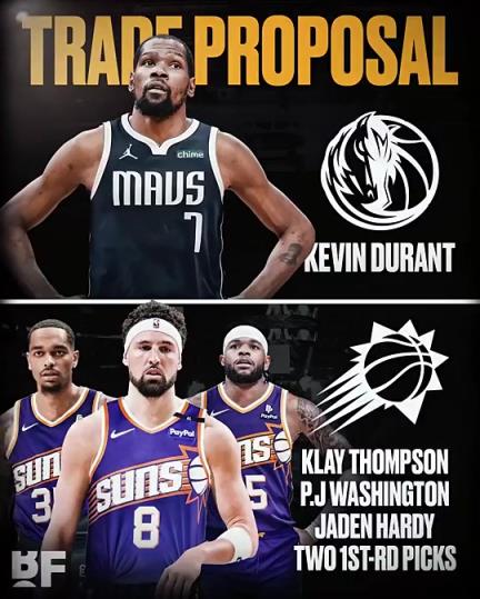 和歐文濃眉組三巨？美媒：獨行俠可用克萊+PJ+哈迪+倆首輪去換KD