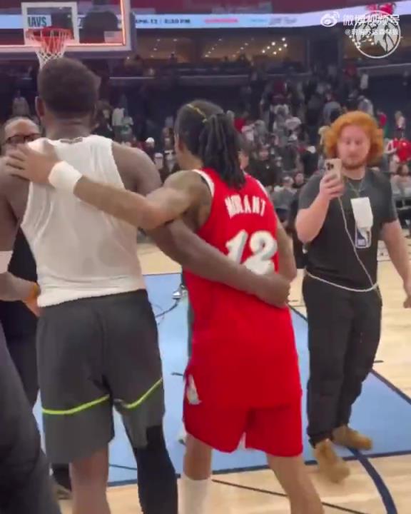 狼王&槍王惺惺相惜！華子賽后與莫蘭特相互致意！